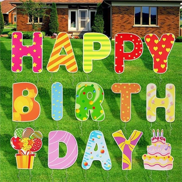 Corrugated Plastic Birthday Yard Signs