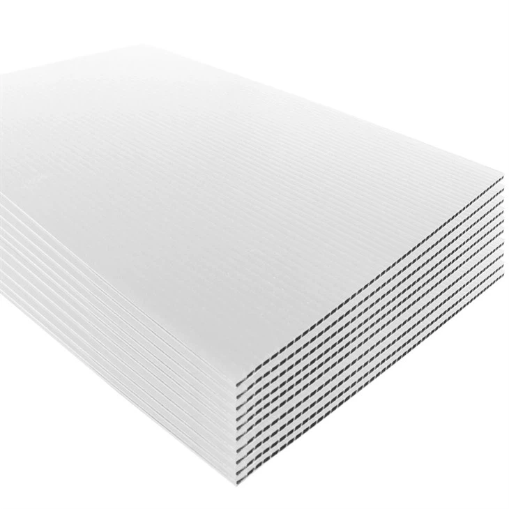 White coroplast sheet